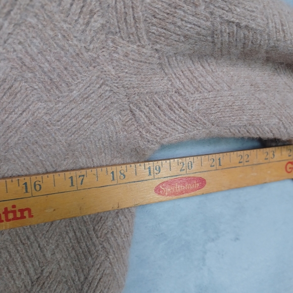 Christian Lacroix Women’s Merino Wool Cashmere Beige Knit S Collared Sweater Top - Picture 9 of 10